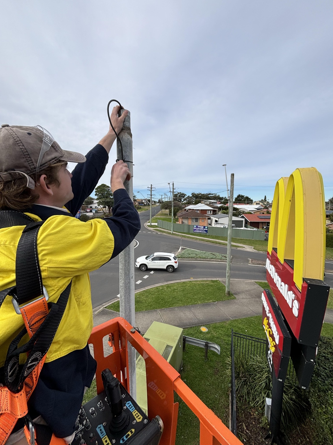 Commercial signage electrical work